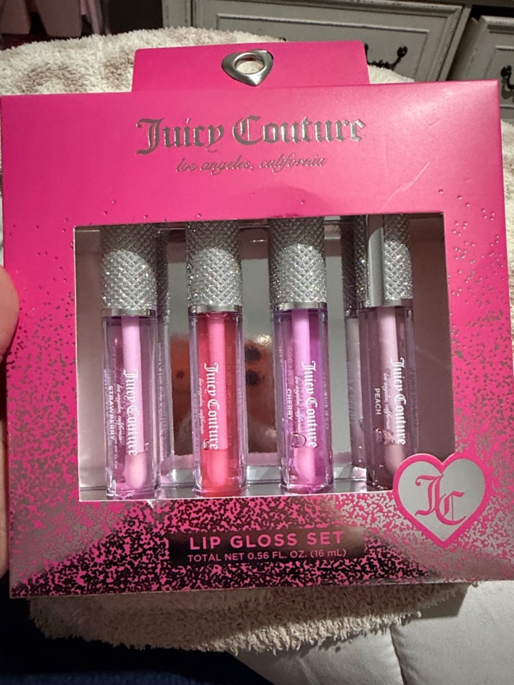 Juicy Couture Pink Multi Lip Gloss Set - Silver Caps